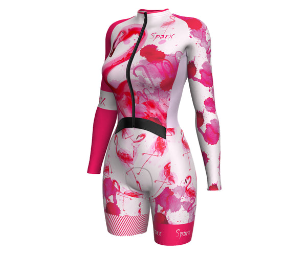 Women Cycling Padded Skinsuit One Piece Cycling Kit