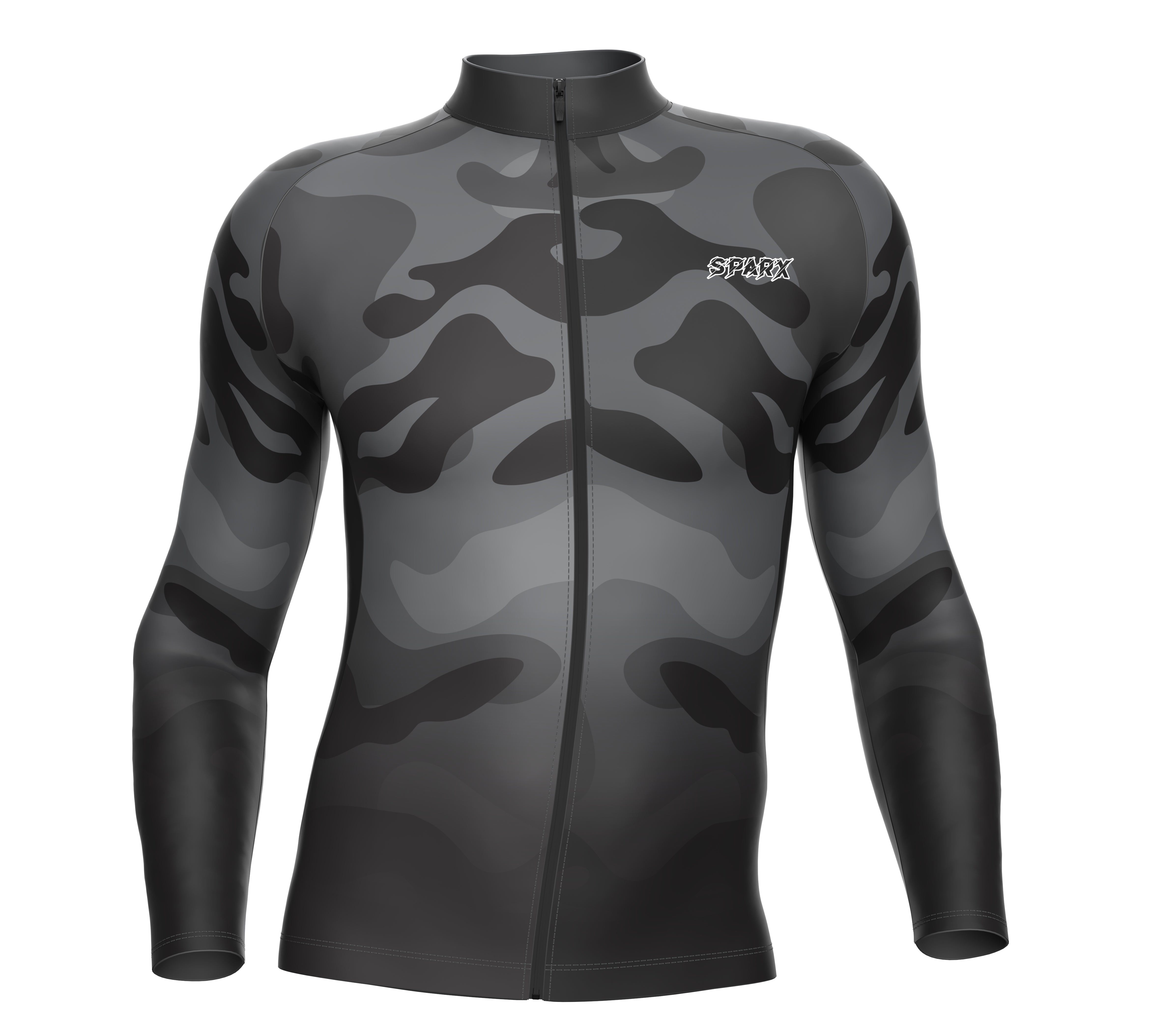 Black Camo Cycling Thermal Jacket