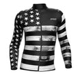 Black US Flag Cycling Thermal Jacket