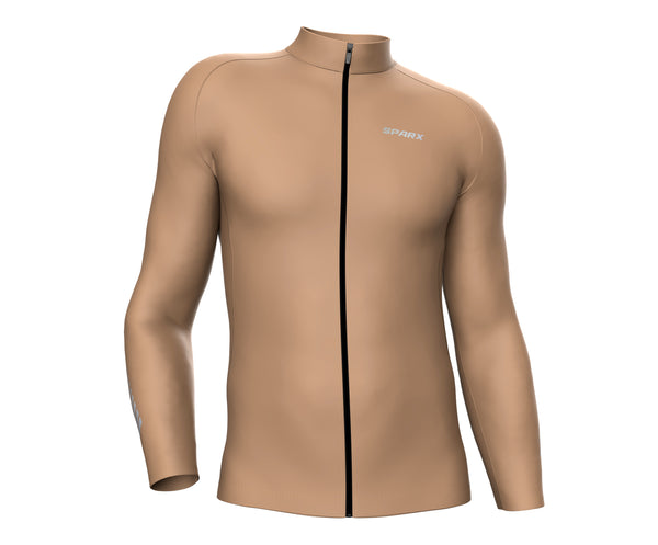 Cycling Beige Thermal Jersey