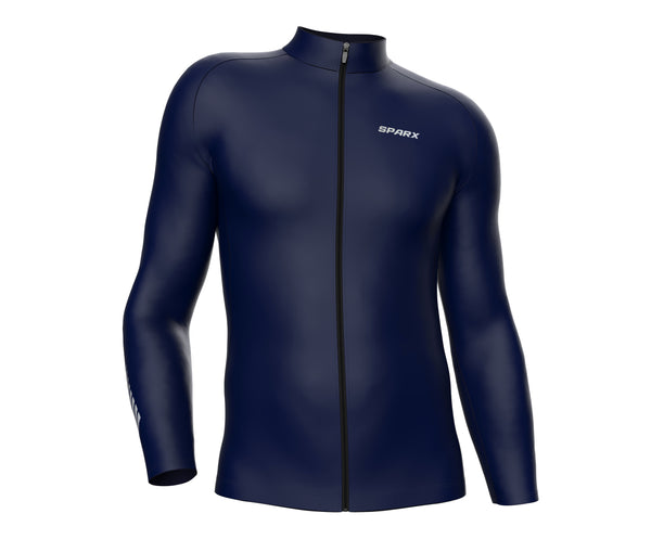 Cycling Navy Thermal Jersey