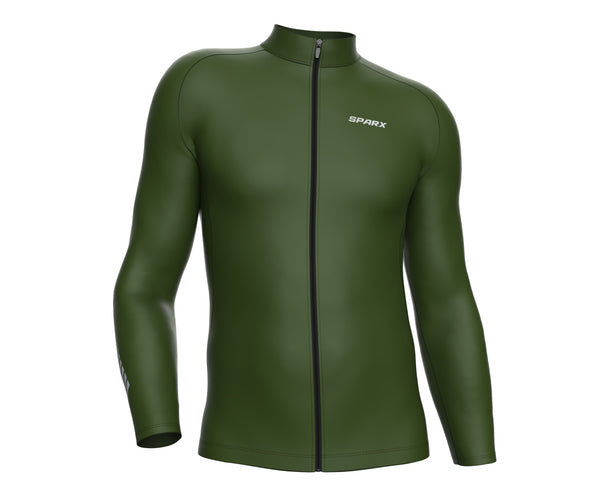 Cycling Olive Thermal Jersey