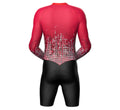 Men Burgundy Thermal Cycling Suit