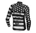 Black US Flag Cycling Thermal Jacket