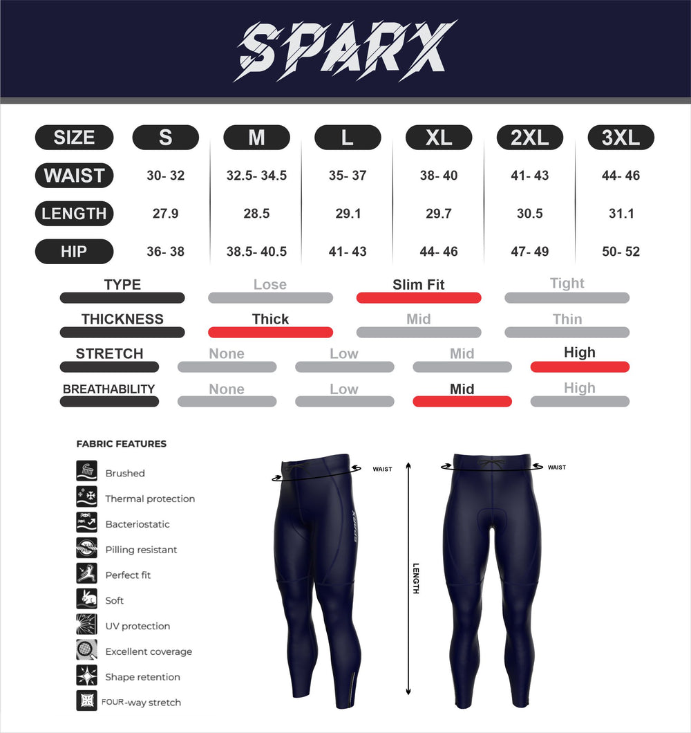 Men Navy Cycling Tights