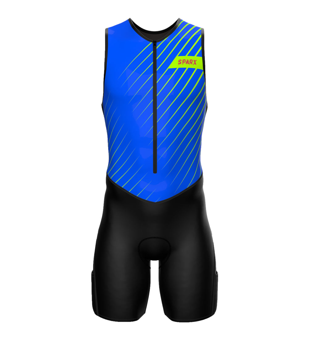 Triathlon Suit Men Light Blue & Electric Blue