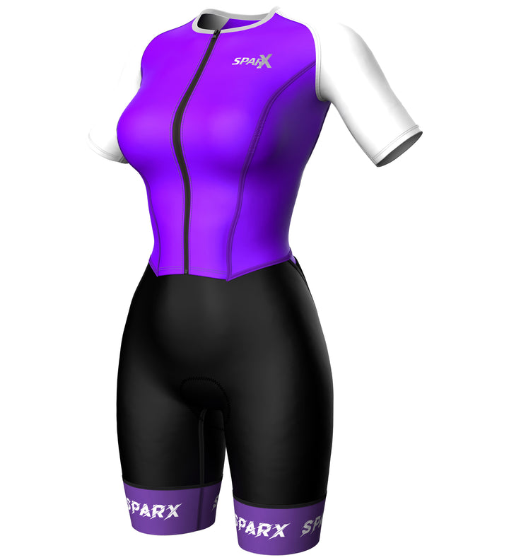 women's purple triathlon suit