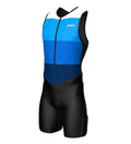Sparx Men`s Triathlon Suit Blue Trisuit Race Skinsuit Cycling Speed Suit Italian Fabric Navy Trisuit