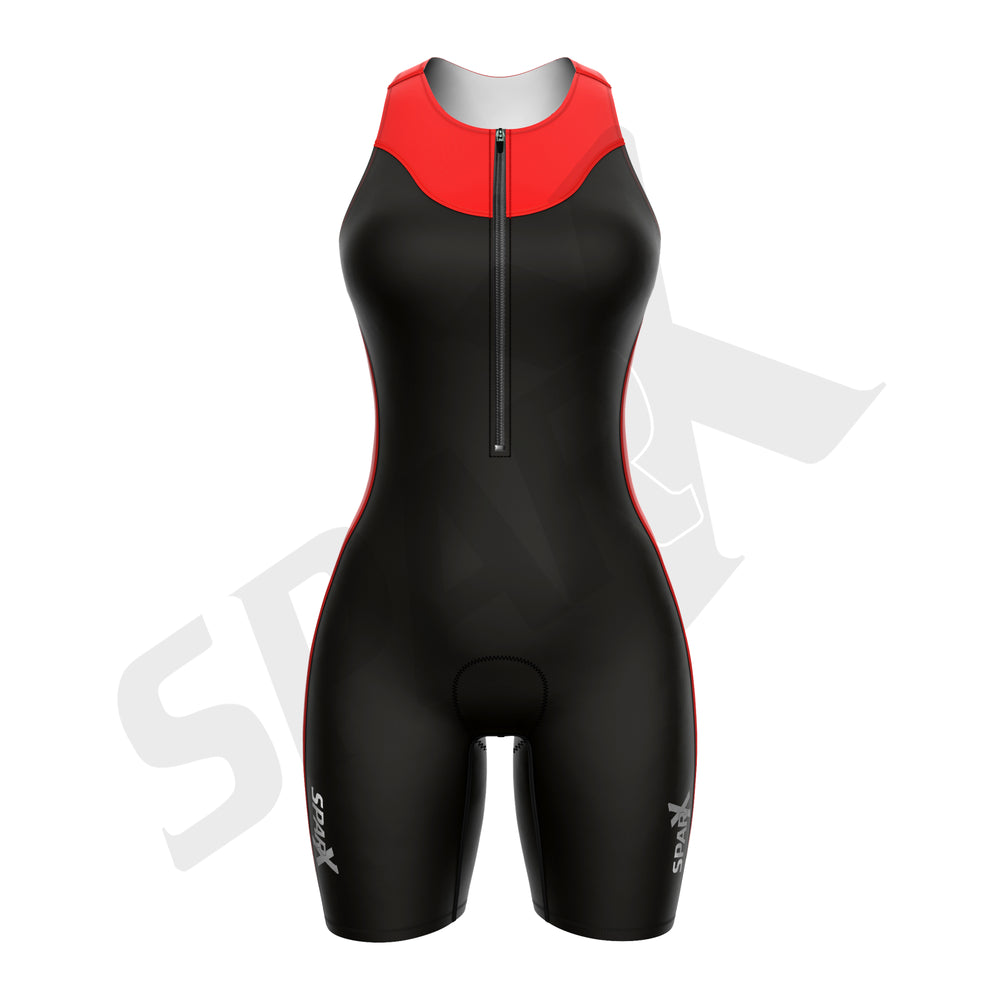  Skins Women's TRI400 Compression Suit with Front Zip,  Black/Orchid, X-Small : Sports & Outdoors