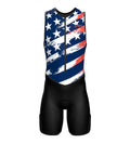 Men Us Flag Triathlon Suit