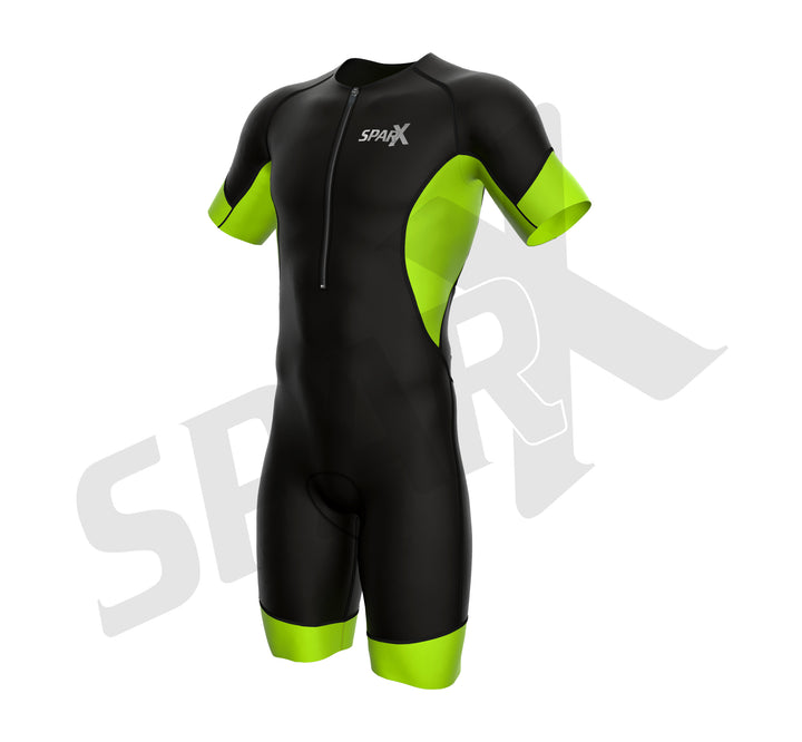 Neon green triathlon suits mens