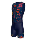 Sparx Men`s Floral Triathlon Suit Trisuit Race Skinsuit Cycling Speed Suit Italian Fabric Trisuit